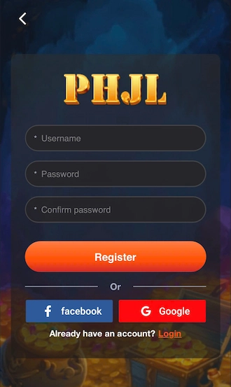 💥Step 2: Fill in username, password, and confirm password.